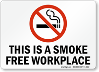 This Is Smoke Free Workplace (symbol) Sign