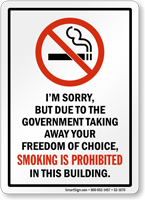 Smoking Is Prohibited In Building Sign