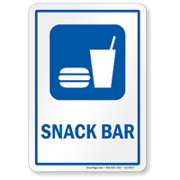 Snack Bar Sign with Symbol