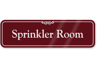 Sprinkler Room ShowCase Wall Sign
