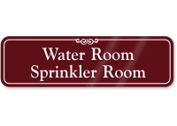 Water Sprinkler Room Sign