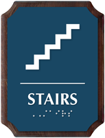 Stairs Braille TactileTouch Wood Plaque