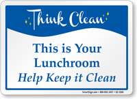 Help Keep Your Lunchroom Clean Sign