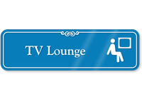 TV Lounge Hospital Showcase Sign