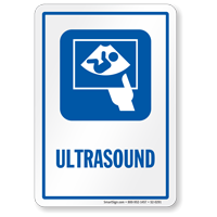 Ultrasound Hospital Sonography Sign with Pregnancy Scan Symbol