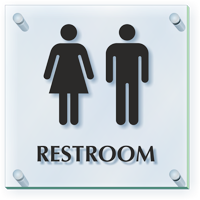 Unisex Restroom ClearBoss Sign