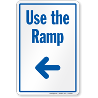 Use The Ramp Sign With Left Arrow