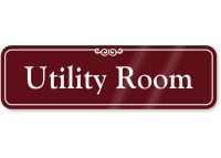 Utility Room with Graphic ShowCase™ Wall Sign