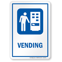 Vending Machine Sign with Symbol