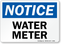 Water Meter OSHA Notice Sign