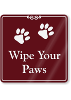 Wipe Your Paws ShowCase Wall Sign 