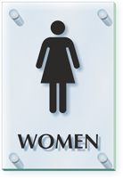 Women Restroom ClearBoss Sign