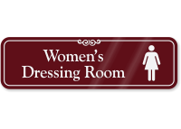 Women's Dressing Room ShowCase Wall Sign