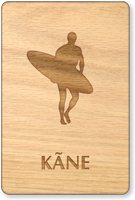 Kane Wooden Restroom Sign