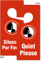 Bilingual Quiet Please Silencio Por Favor Hang Tag