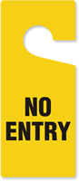 No Entry Plastic Door Knob Hanger Tag