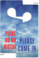 Please Come In/Do Not Disturb 2-Sided Door Tag