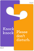 Please Do Not Disturb Door Hang Tag
