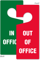Out Of Office, In Office Door Tag