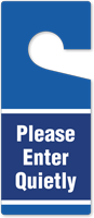 Please Enter Quietly 2-Sided Door Tag