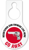 Registered Gun Owners Live Humorous Hang Tag
