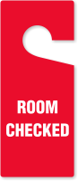 Room Checked Door Hang Tag