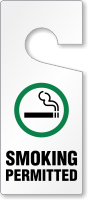 Smoking Permitted Door Hanging Tag