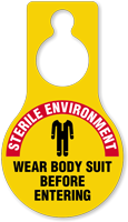 Sterile Environment Wear Body Suit Hang Tag