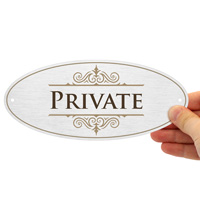 Diamondplate privacy door plaque