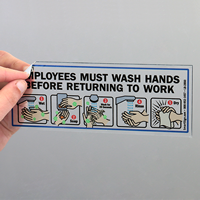 Employees Must Wash Hands Decal