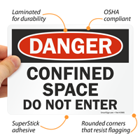 Safety advisory for restricted areas sign
