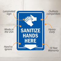 Hand sanitizer station sign