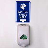 Hand disinfection station sign