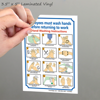 Employees Wash Hands Etiquette Signs