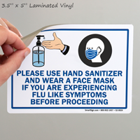 Hand Sanitizer Face Mask Signs