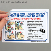 Hand Washing Instructions Sign