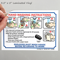 Hand Washing Instructions, Employees Wash Hands Signs